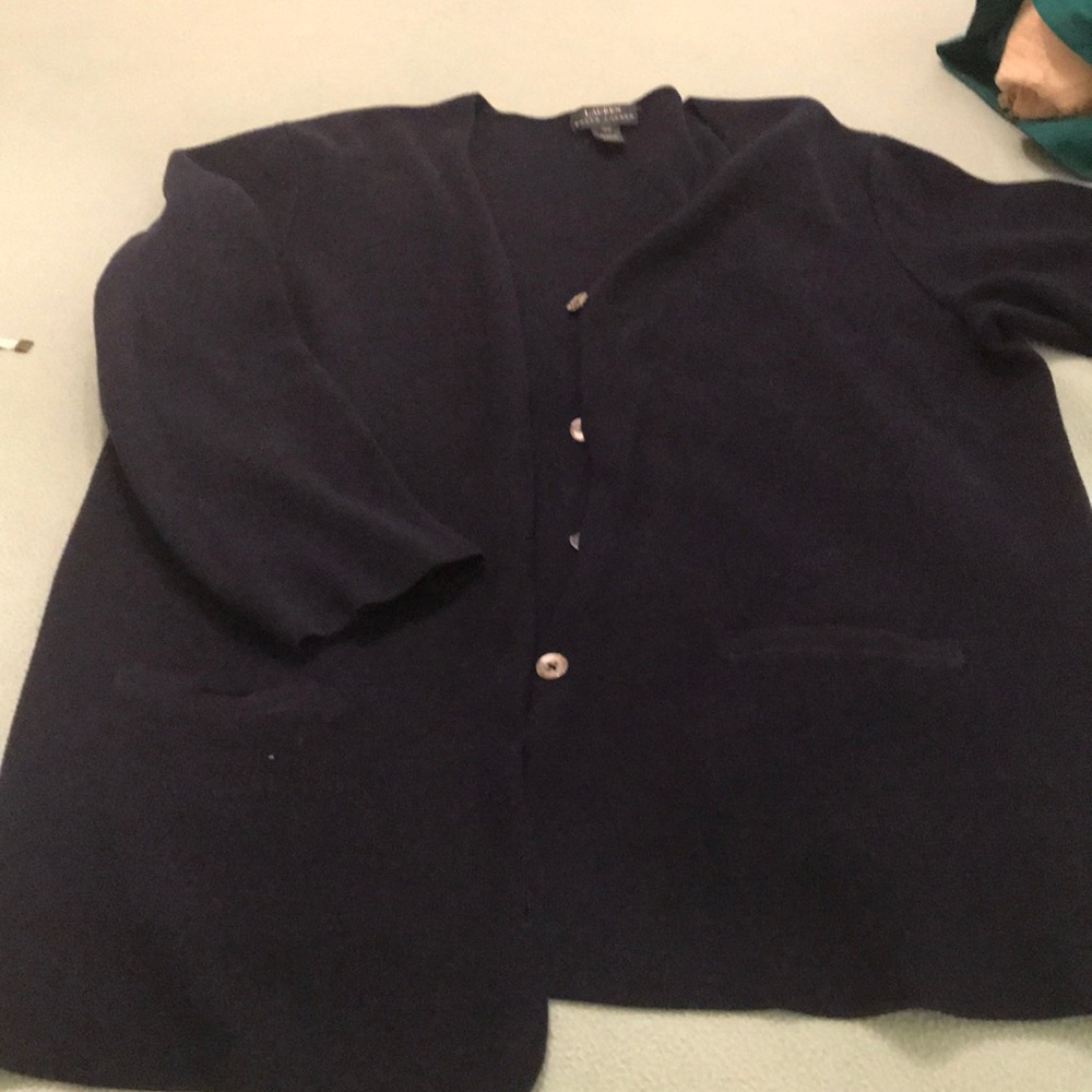 Navy Lauren cardigan